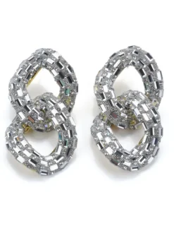 Tyora Circle Crystal Earrings