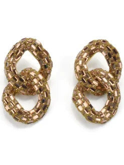 Tyora Circle Crystal Earrings
