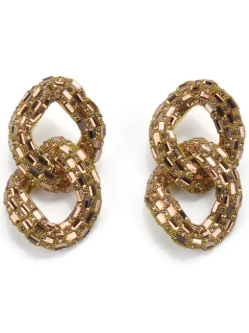 Tyora Circle Crystal Earrings