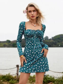 Uhtred Floral Lacing Mini Dress