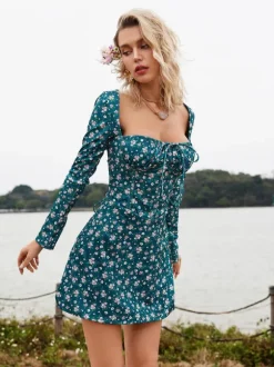 Uhtred Floral Lacing Mini Dress