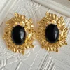 Visen Leaf Embellished Earrings
