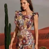 Viveka Flower Sequin Mini Dress