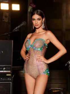 Wynter Spaghetti Rhinestone Bodysuit