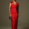 Zerrin Bow Floral Maxi Dress