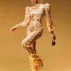 Zylar Long Sleeve Embellished Jumpsuit