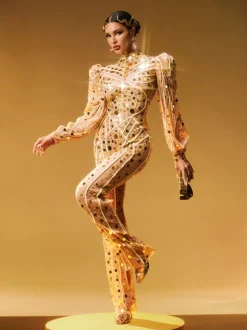 Zylar Long Sleeve Embellished Jumpsuit